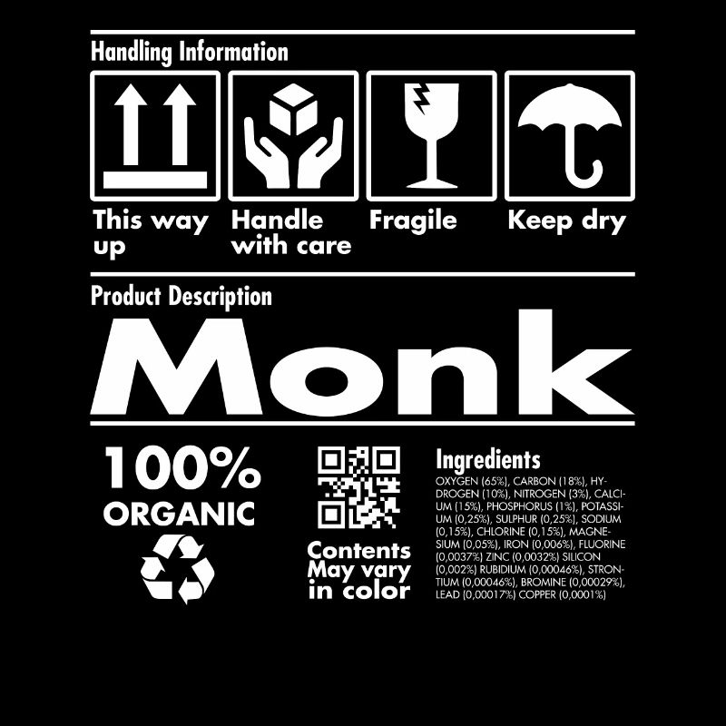 Description du produit Tshirt - Monk Edition