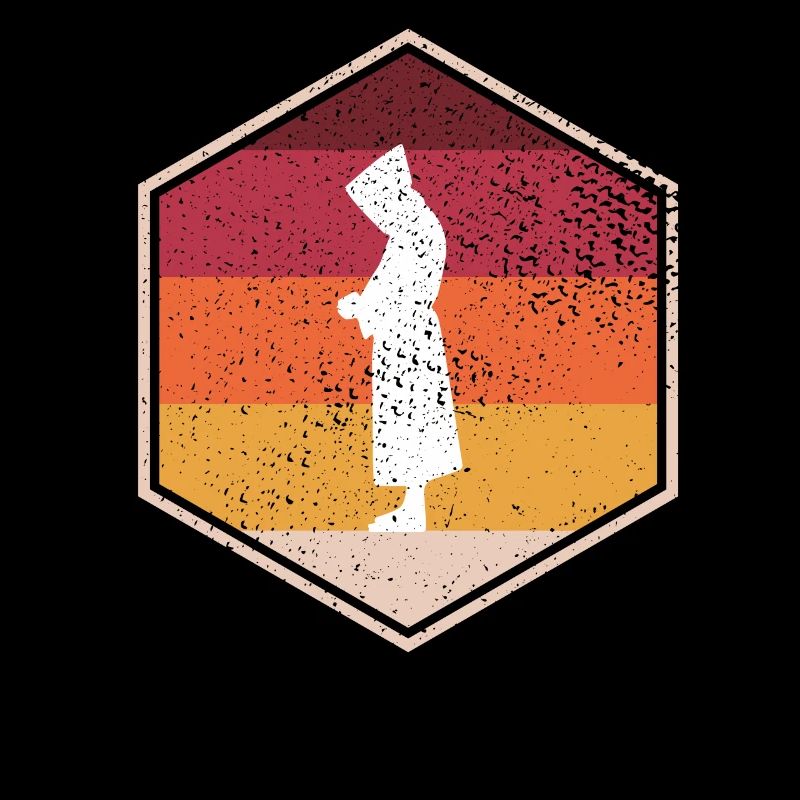 Retro Monk Hexagon Design