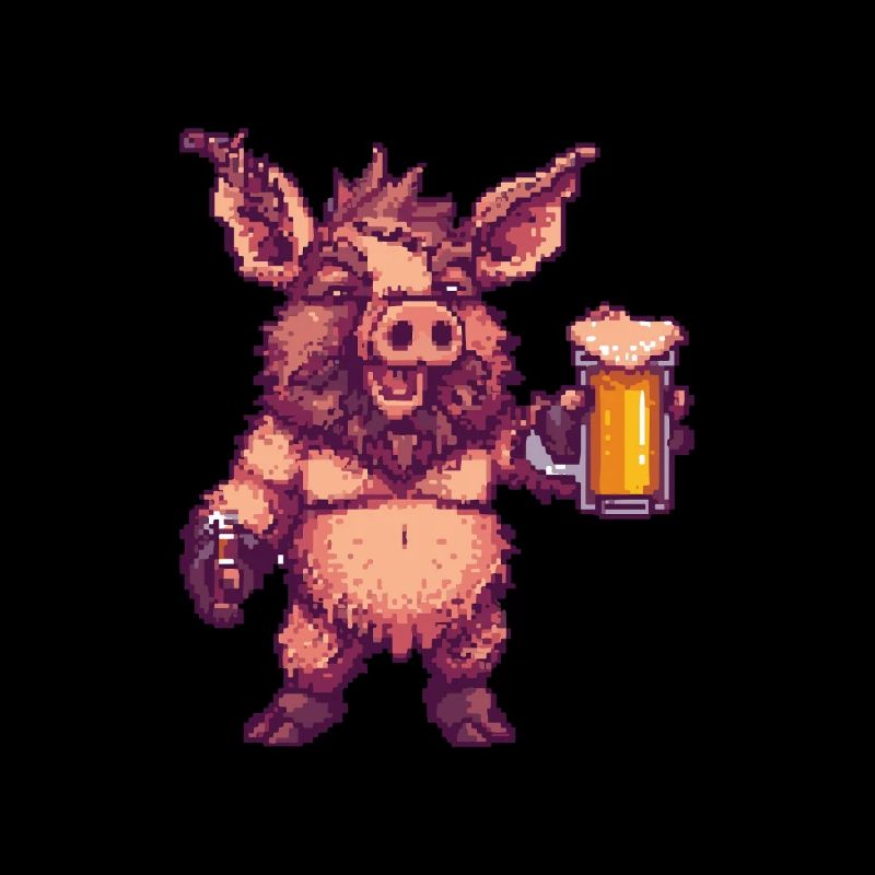 Schwein Pixel Bier Wildschwein