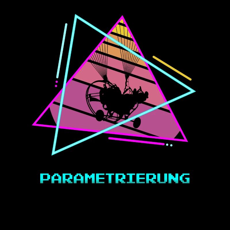 Retro Vintage Classic Paramotoring Paragliding