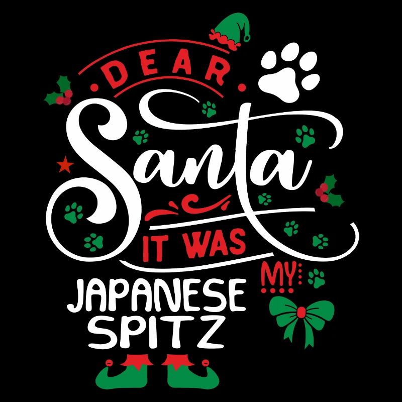 Weihnachten Santa Hunderasse Japanischer Spitz