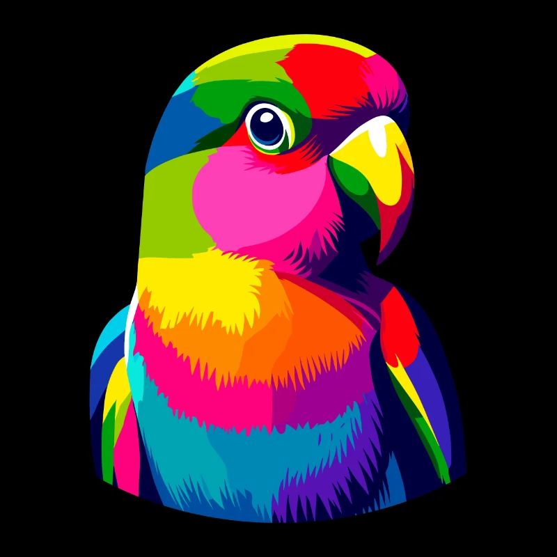 Pop Art coloré Observation des oiseaux