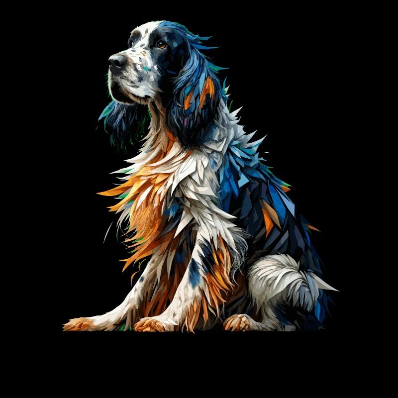Polygon Art Setter Anglais Setter Laverack