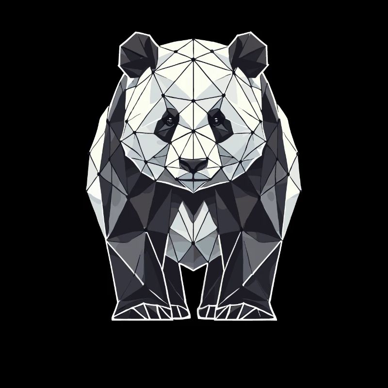 Geometric Art Panda Bear Pandas