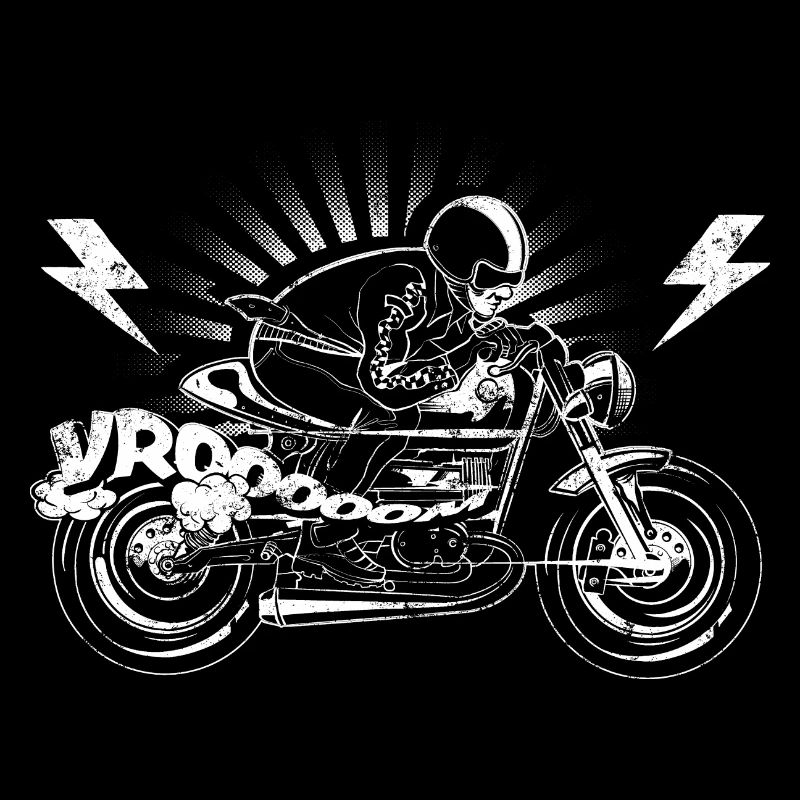 Cafe Racer Motorradfahrer