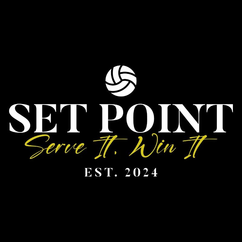 Logo de volley-ball de point de set