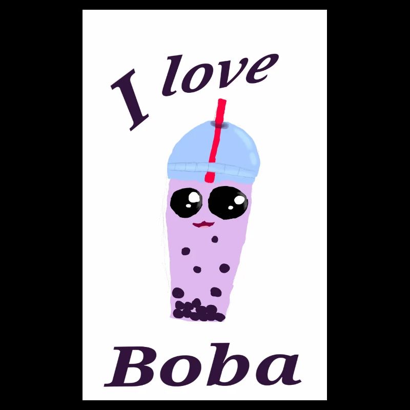 Funny Bubble Tea Illustration
