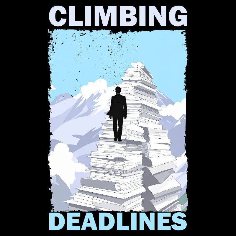 Grimper les délais - Funny Office Workload Mountai