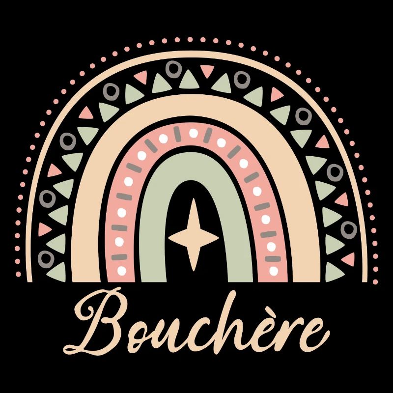 Cadeau Bouchère. Boho Rainbow bouchère.