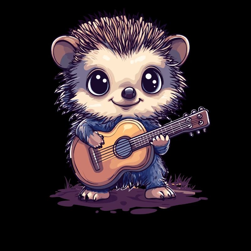 Guitar-playing hedgehog