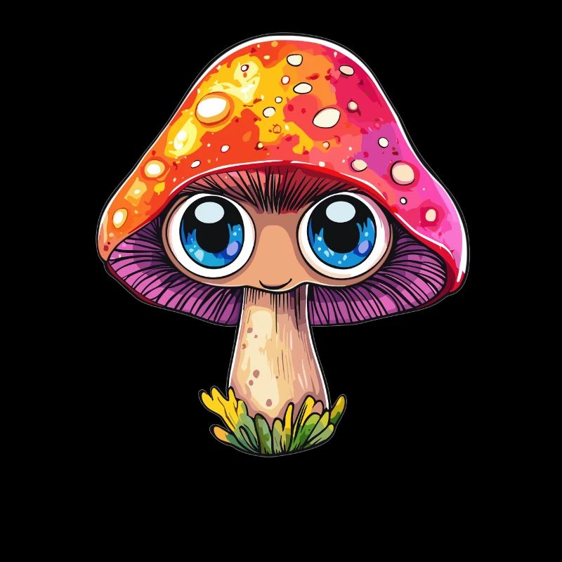 Mushroom with big eyes