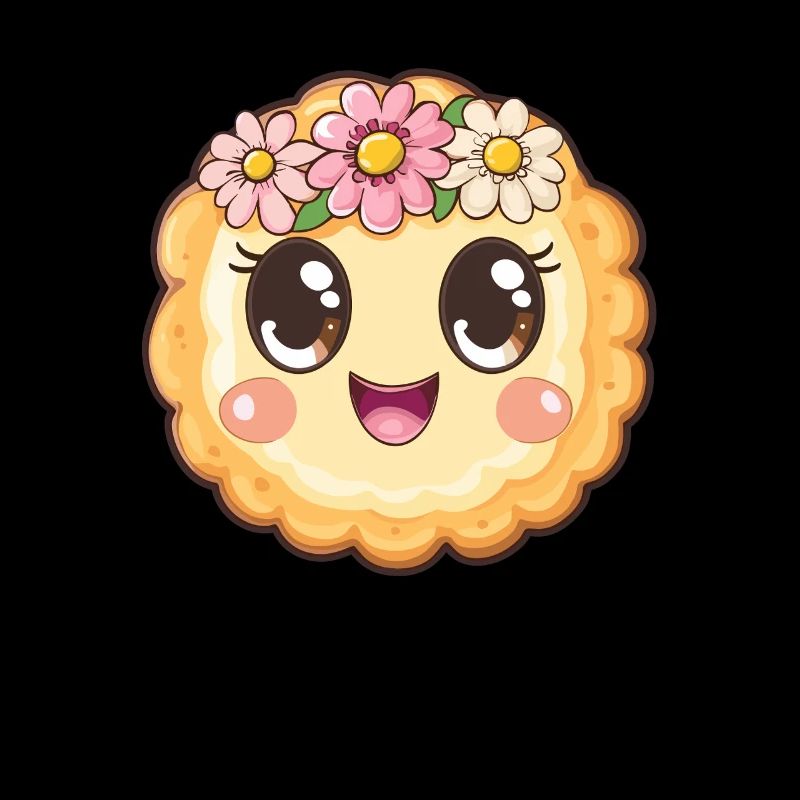 Biscuit de fortune avec des fleurs