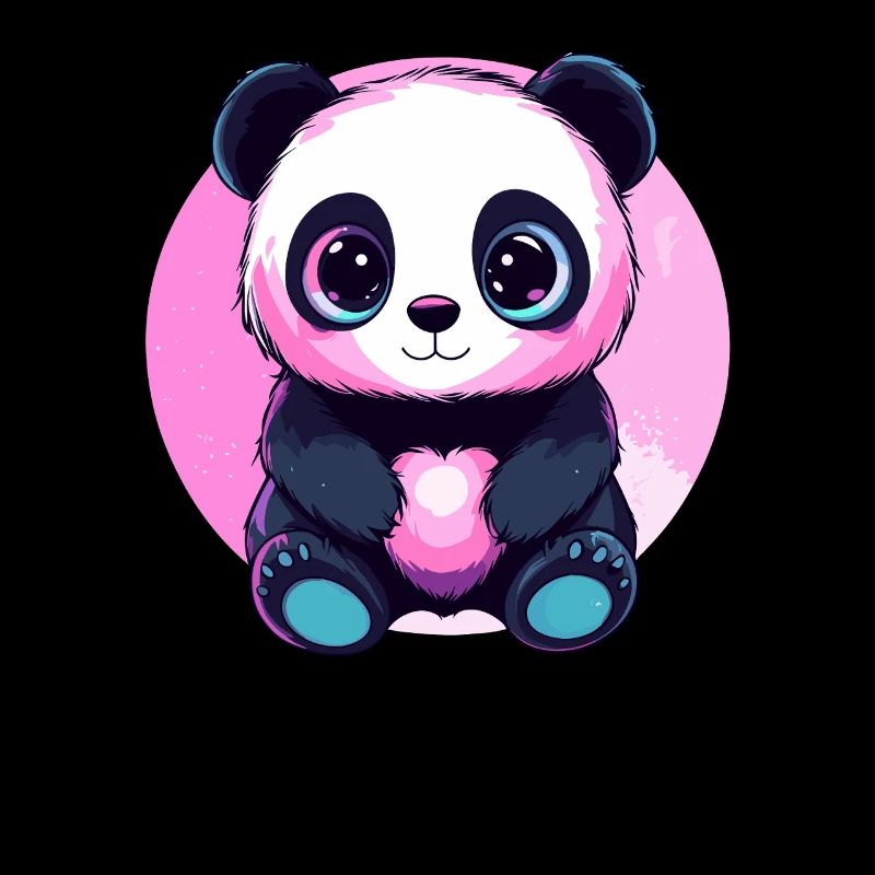Panda Herz Rosa