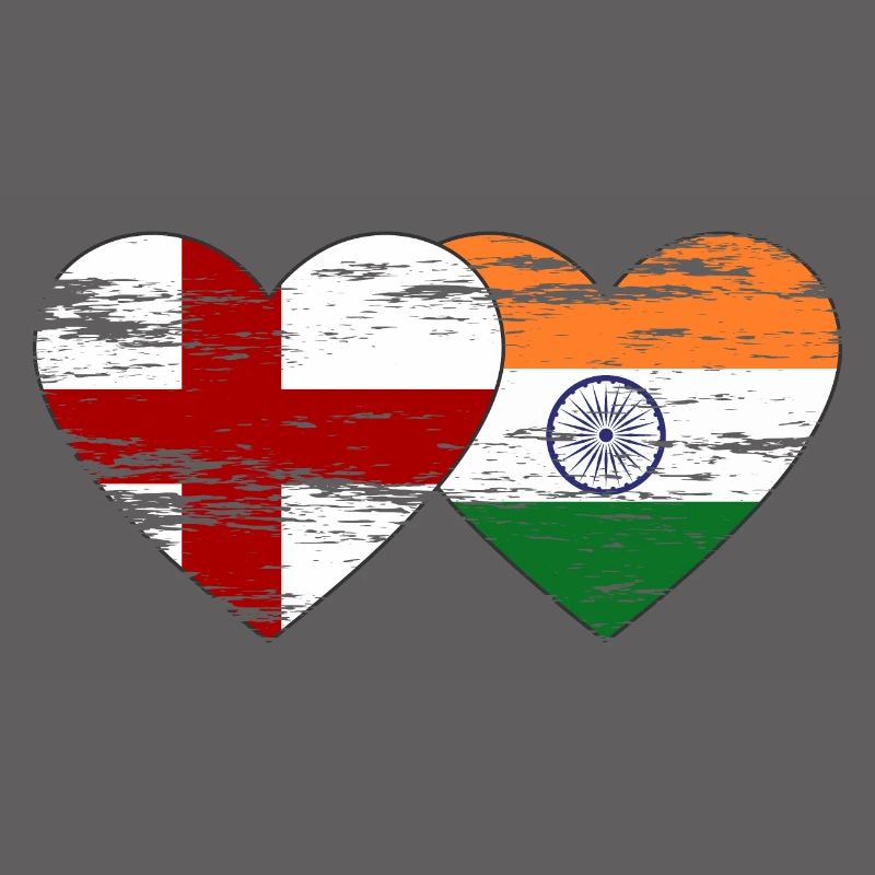 Drapeau de l’Angleterre et de l’Inde utilisé