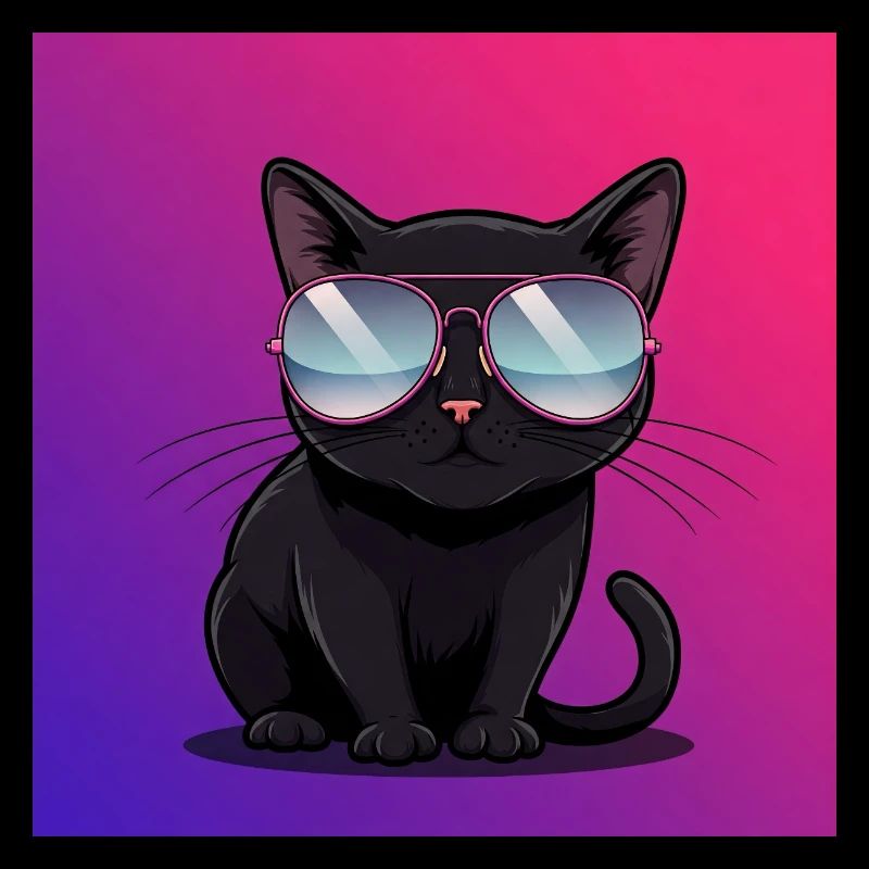 Coole Katze mit Sonnenbrille