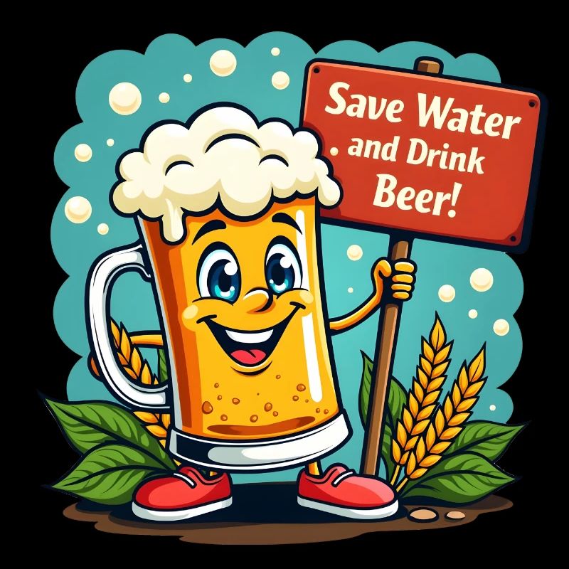 SAVE WATER DRINK BEER - CHOPE À BIÈRE