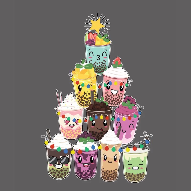 Bubble Tea Christmas Tree