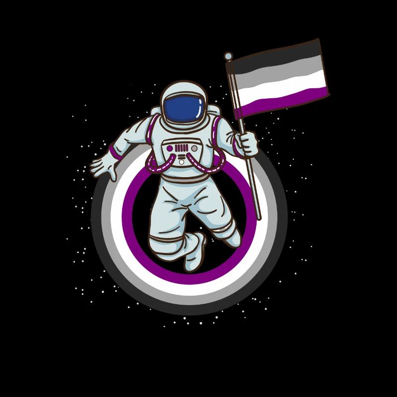 Astronaute avec le drapeau Ace Pride