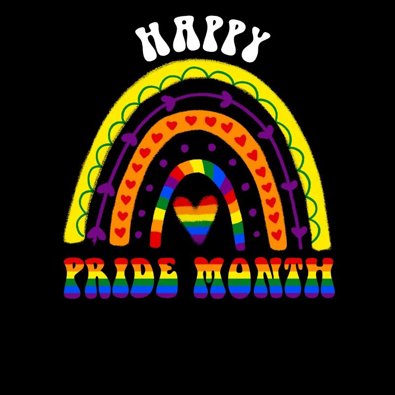 Joyeux mois de la fierté LGBT Pride Boho Rainbow