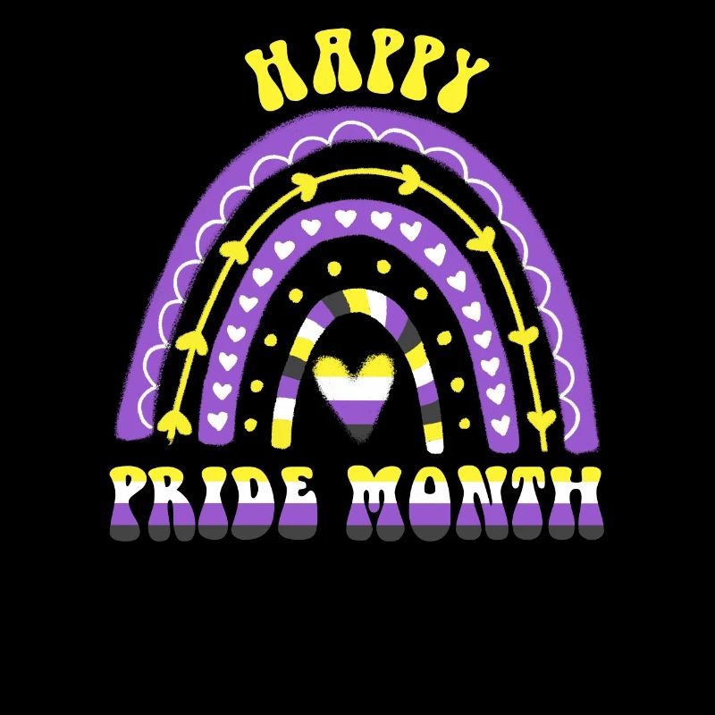 Happy Pride Month Nonbinary Rainbow