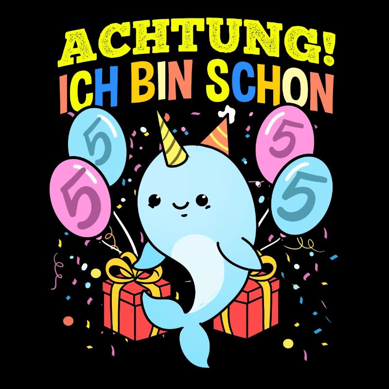 Achtung Ich Bin Schon 5 Geburtstag Einhorn