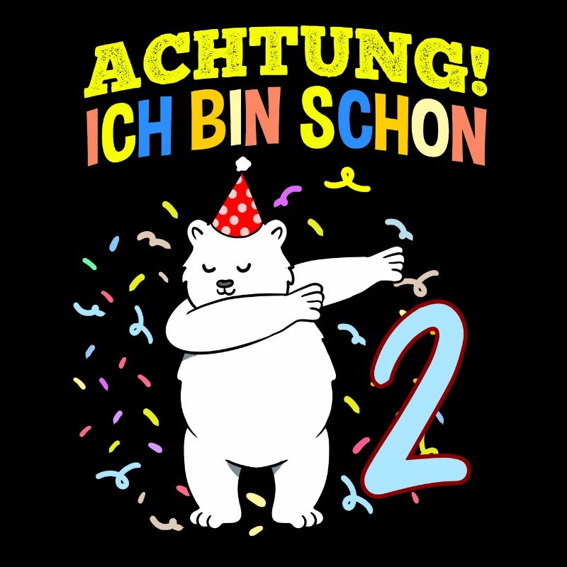 Achtung Ich Bin Schon 2 Geburtstag Eisbär