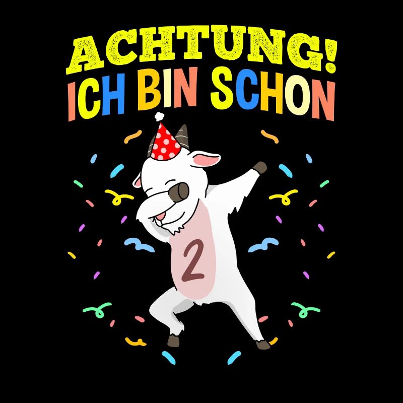 Achtung Ich Bin Schon 2 Geburtstag Ziege