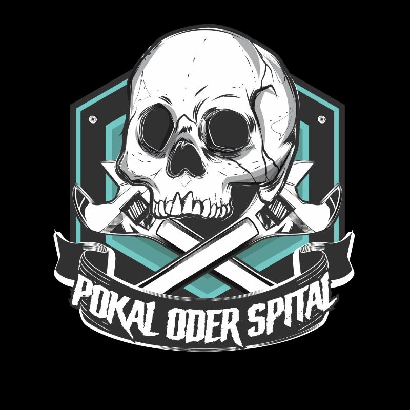 Pokal oder Spital Biker Mechaniker
