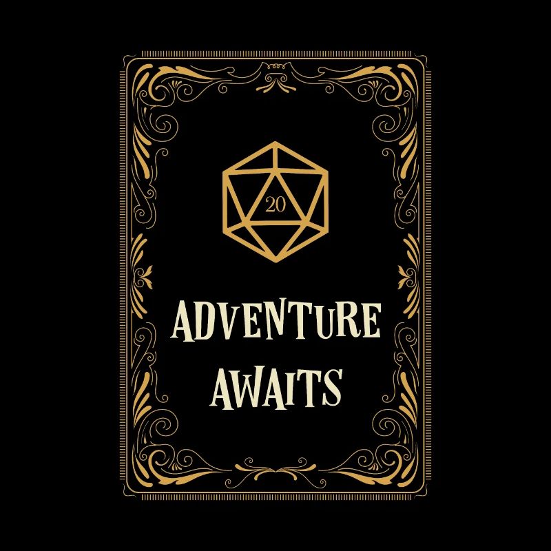 Abenteuer erwartet Polyedral D20 Würfel Tabletop-RPG