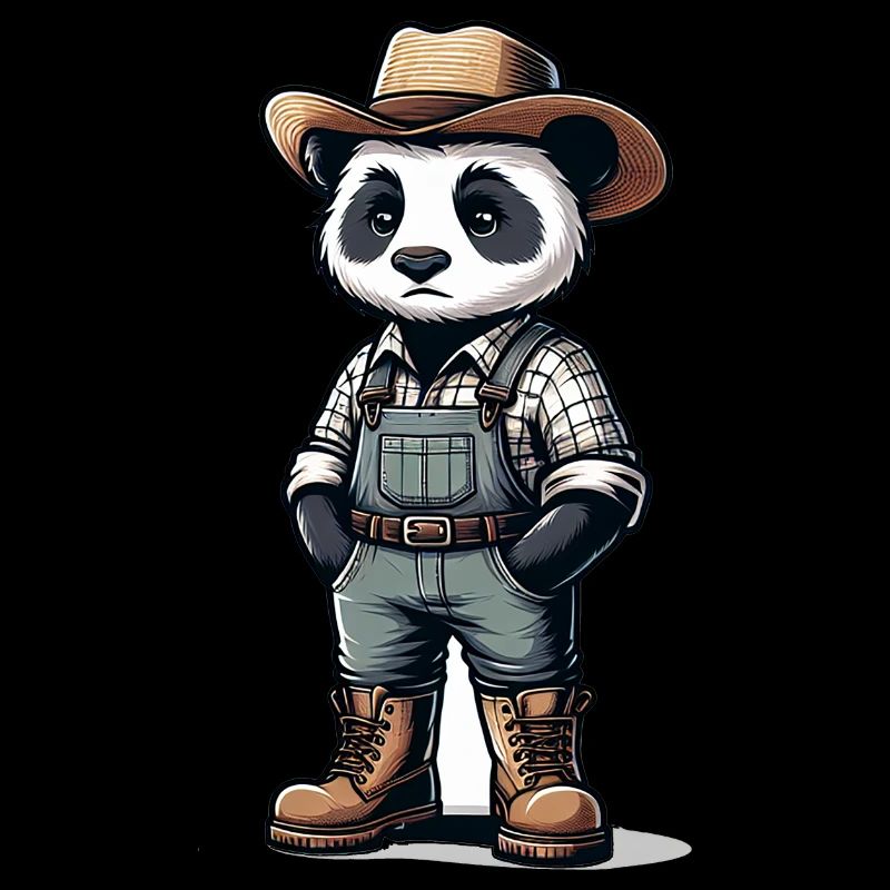 Éleveur de pandas mignon