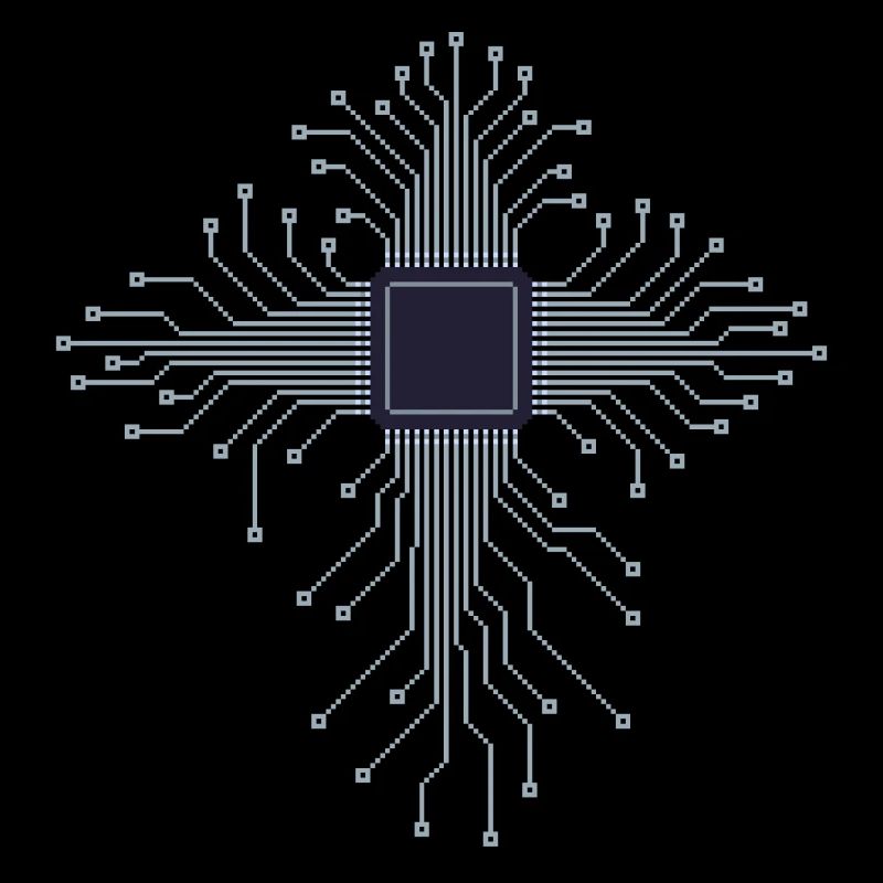 Pixel Art CPU Heart Circuit Board Gift for PC Nerds