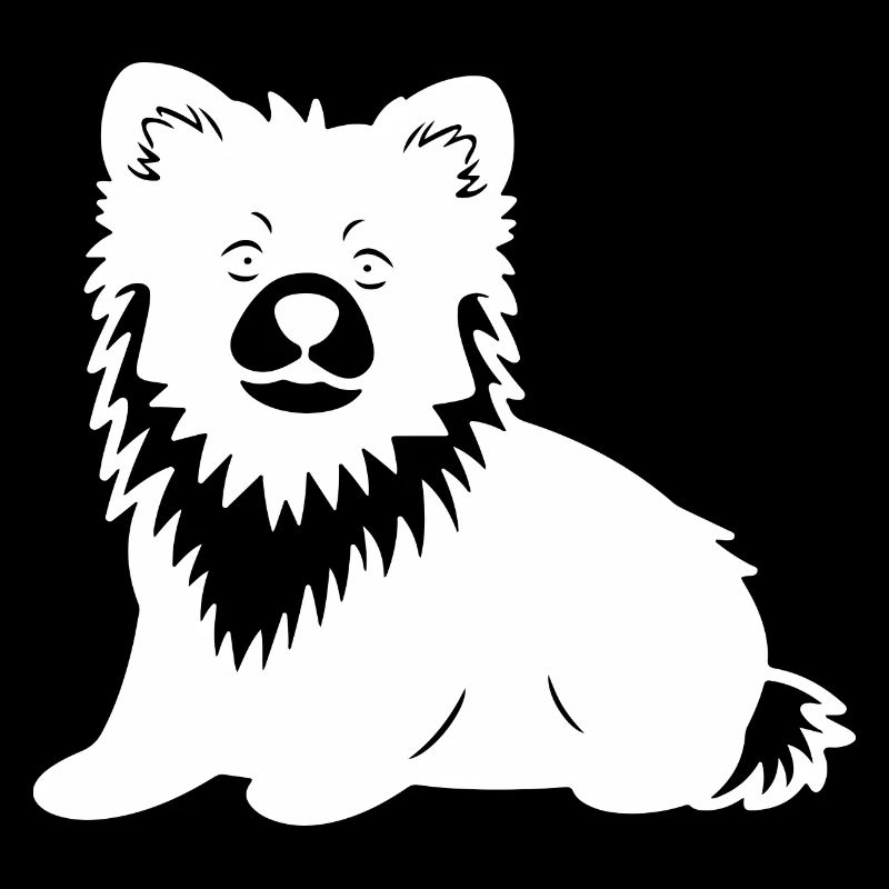 Silhouette de chien de Poméranie