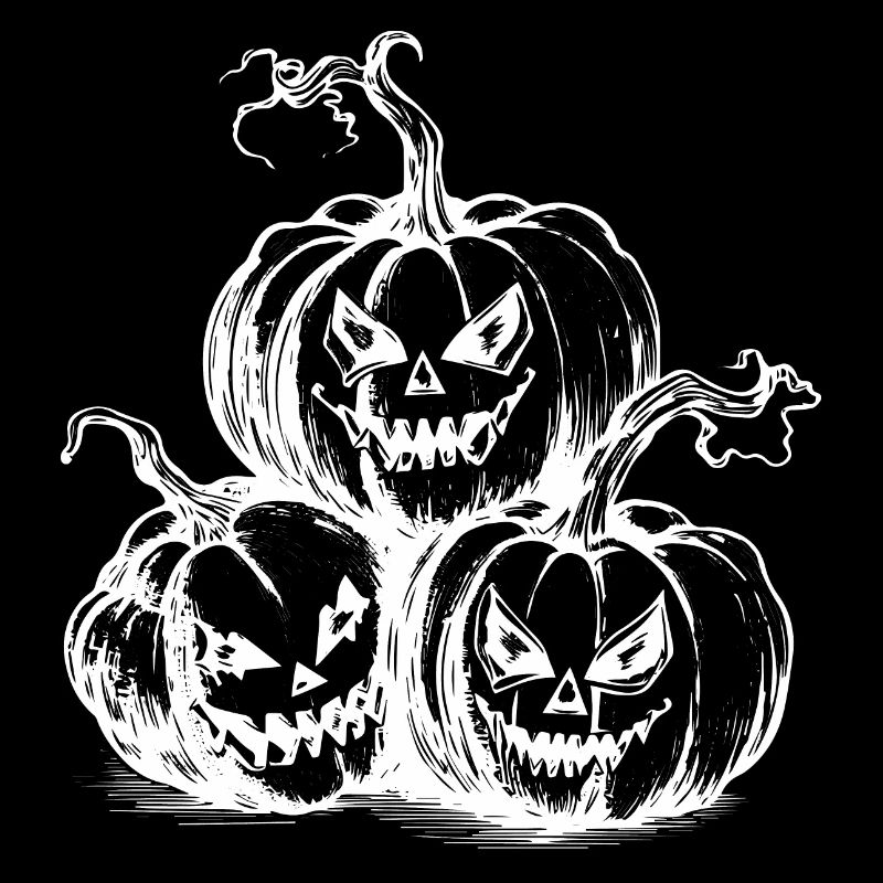 Pumpkins evil grimace