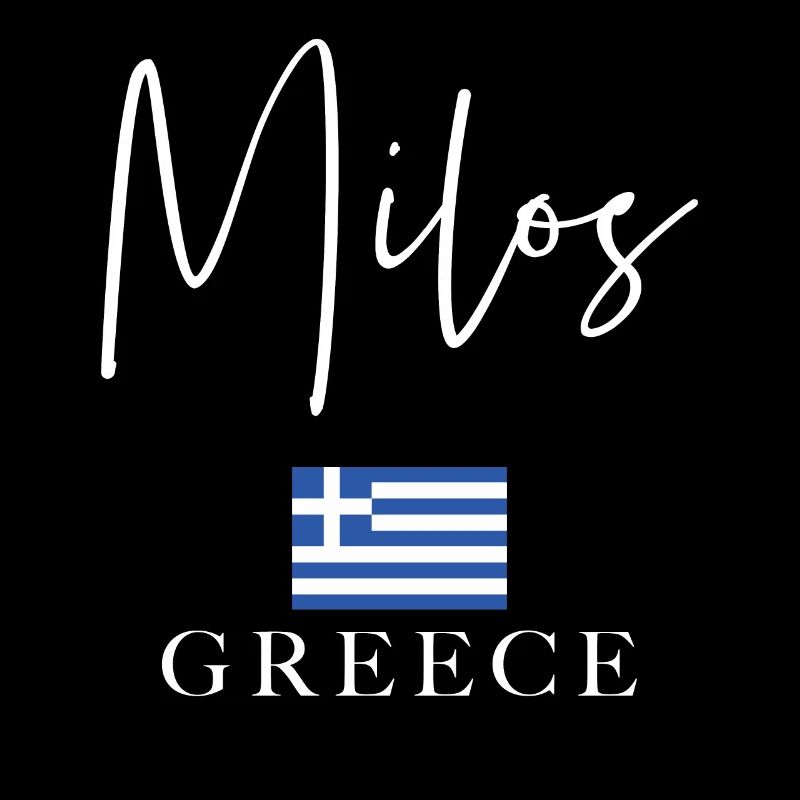 Vacances avec drapeau grec - Île de Milos