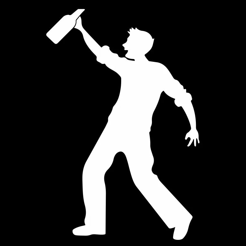 Beer Drinking Silhouette