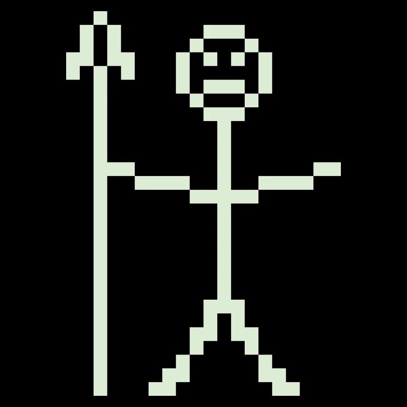 Strichmännchen Krieger Pixelart