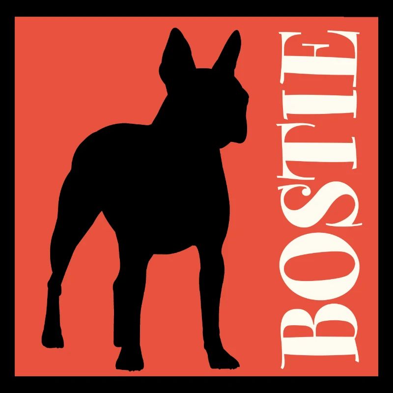 Boston Terrier Bostie Graphique avec lettrage