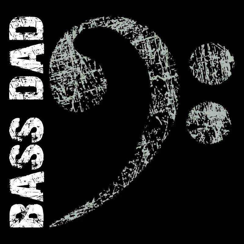 Bass Dad - Papa joue de la basse - Clé de fa