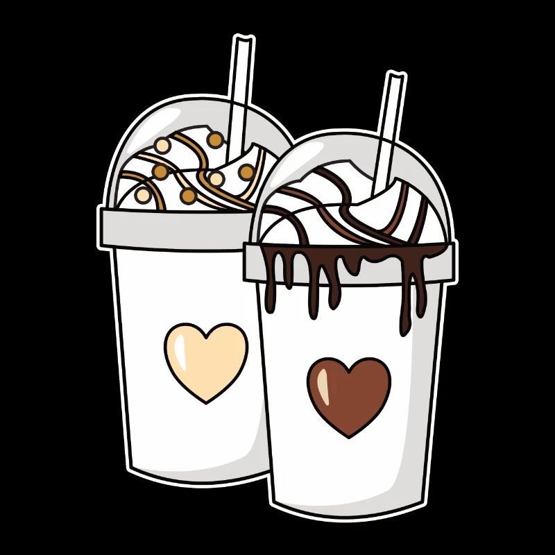 Couple de milkshake chocolat vanille