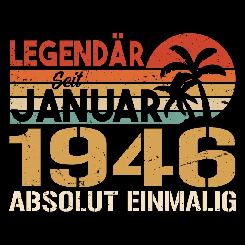 Geburtstagsgeschenk geboren im Januar 1946
