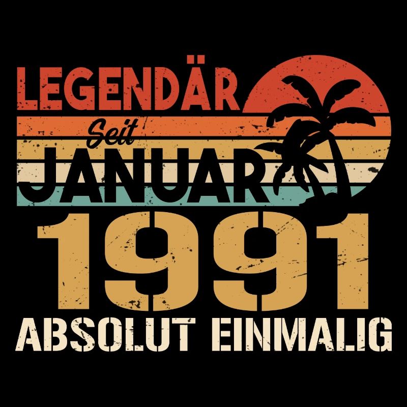 Geburtstagsgeschenk geboren im Januar 1991