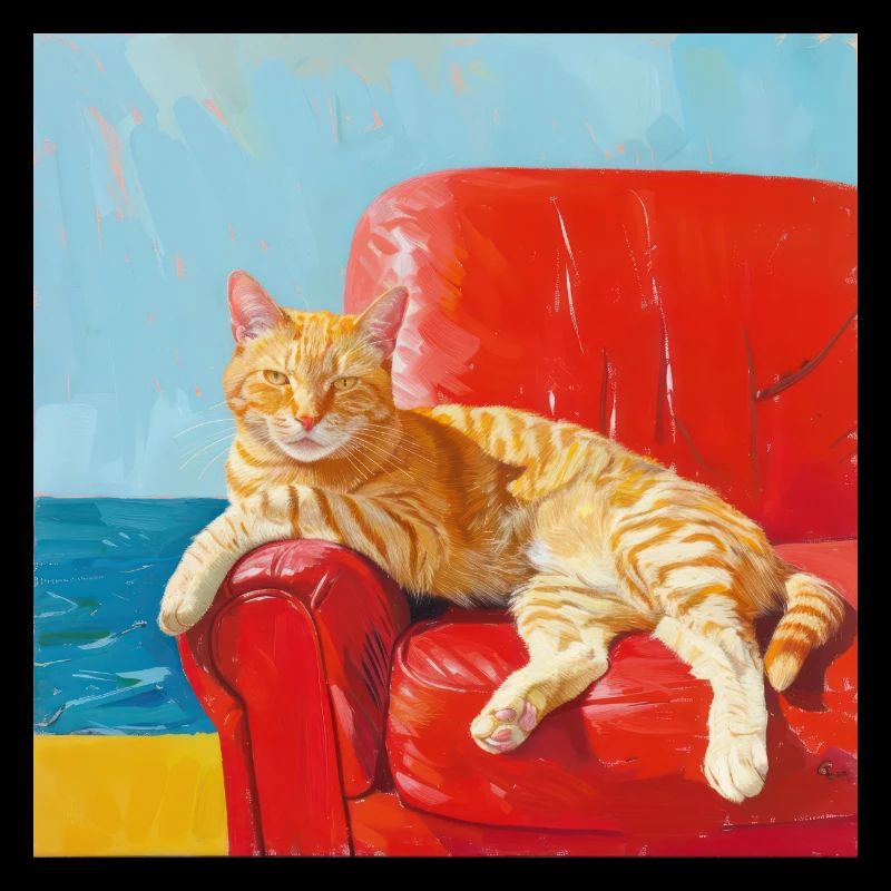 Chat, motif chat, pop art, cadeau, idée cadeau