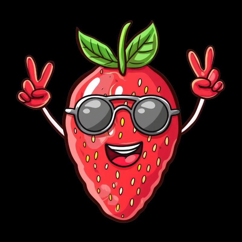 Strawberry, Sunglasses, Summer, Fruit Peace