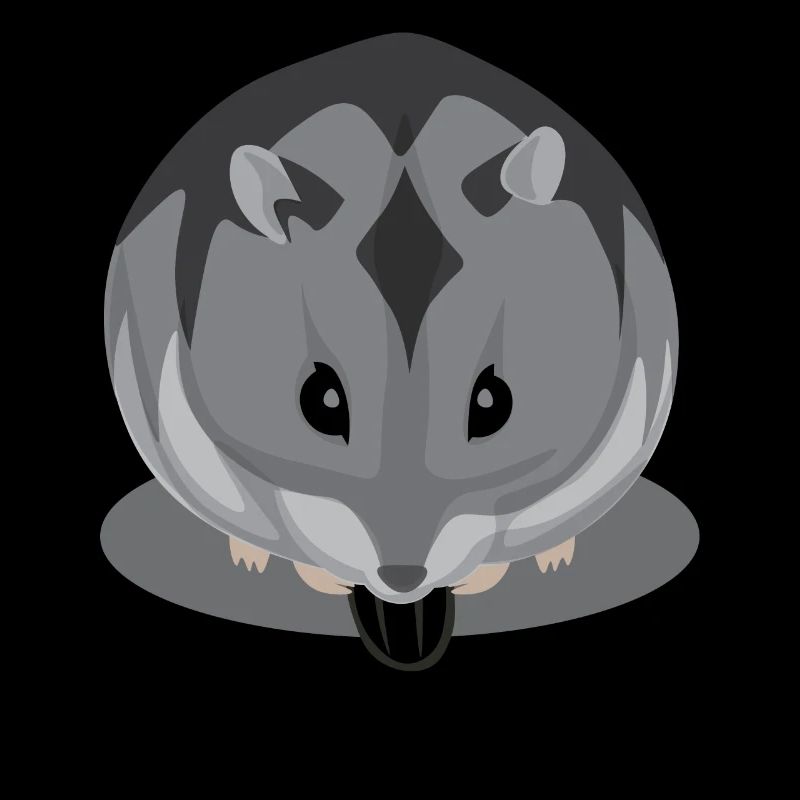 Schwarz und Grau Hamster Essen