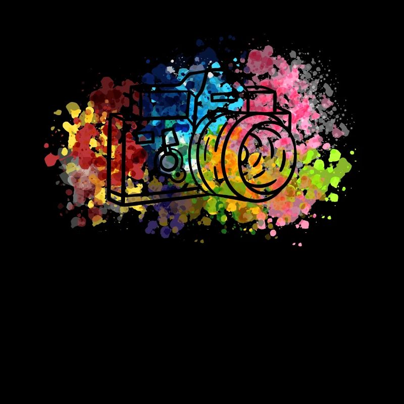 Bunte Kamera - Farbexplosion Fotograf Geschenk