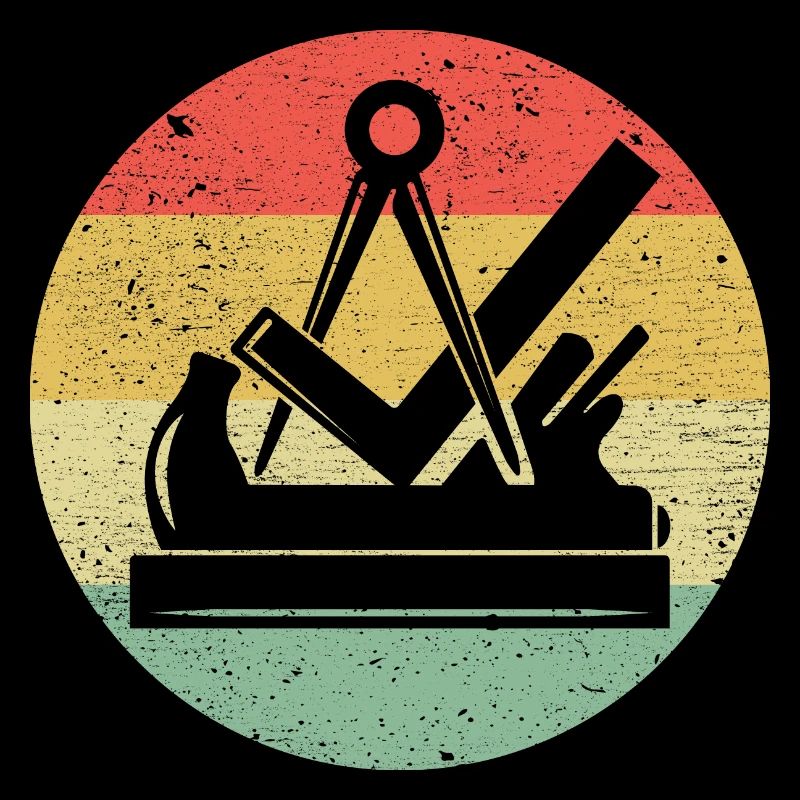 Carpenter carpenter guild symbol on vintage colors
