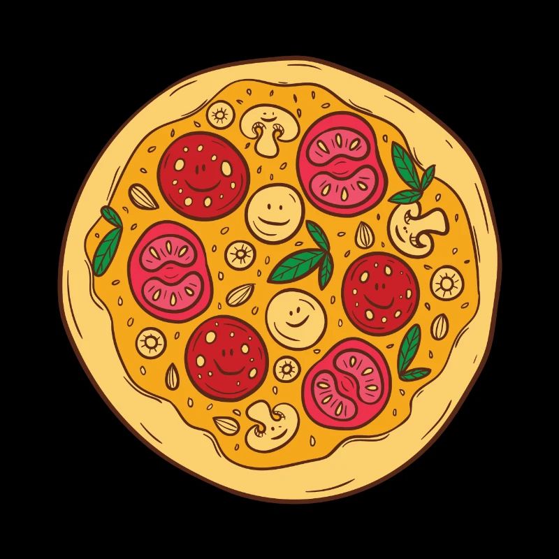 Pizza Tomate Champignons Geschenk