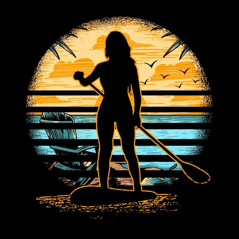 Fille de planche de surf