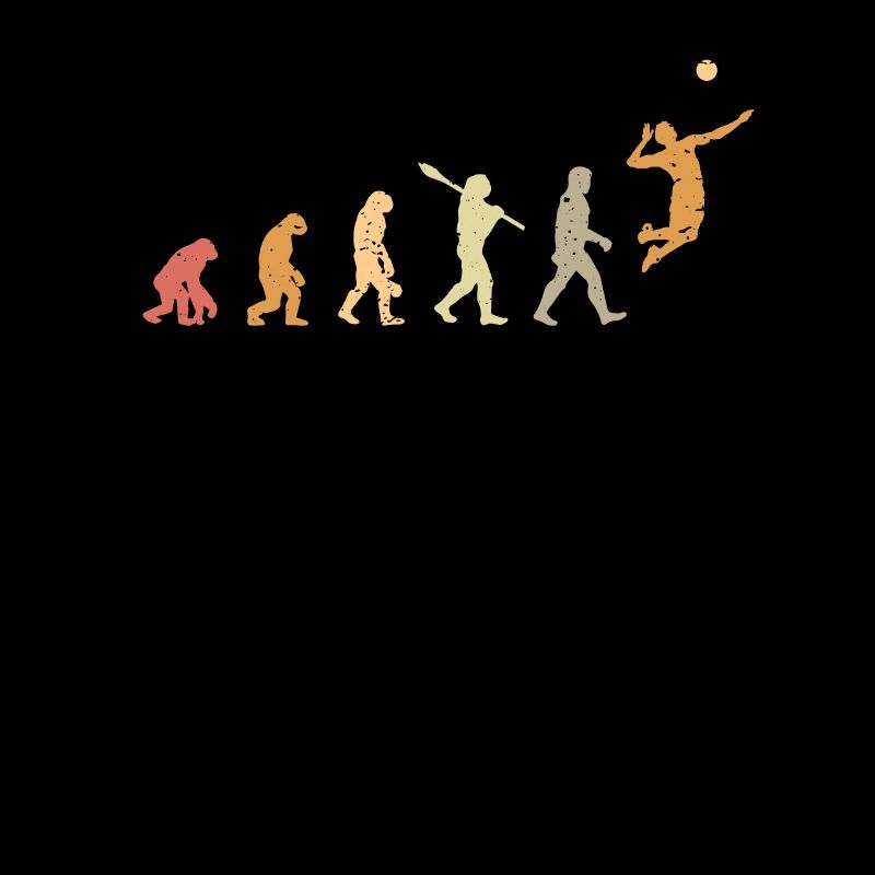 Volleyballer Evolution Geschenk