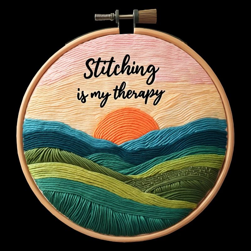 Stitching is my therapy - Embroidery Embroidery Art